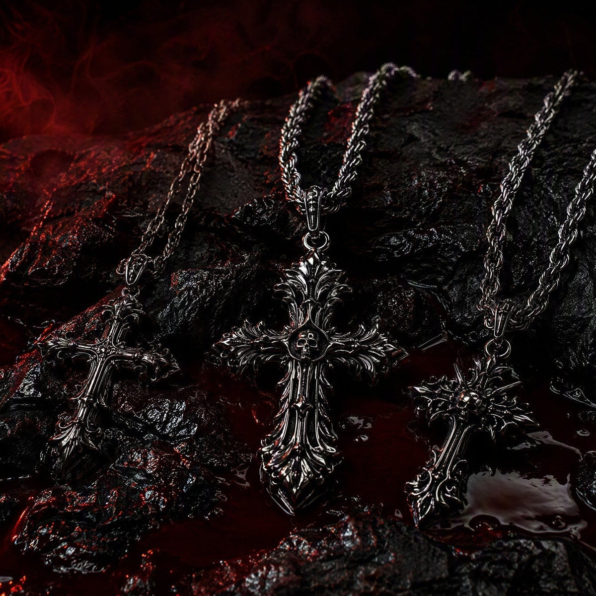 Necklaces — gothic pendants, chokers and chains by edgyfashionmz