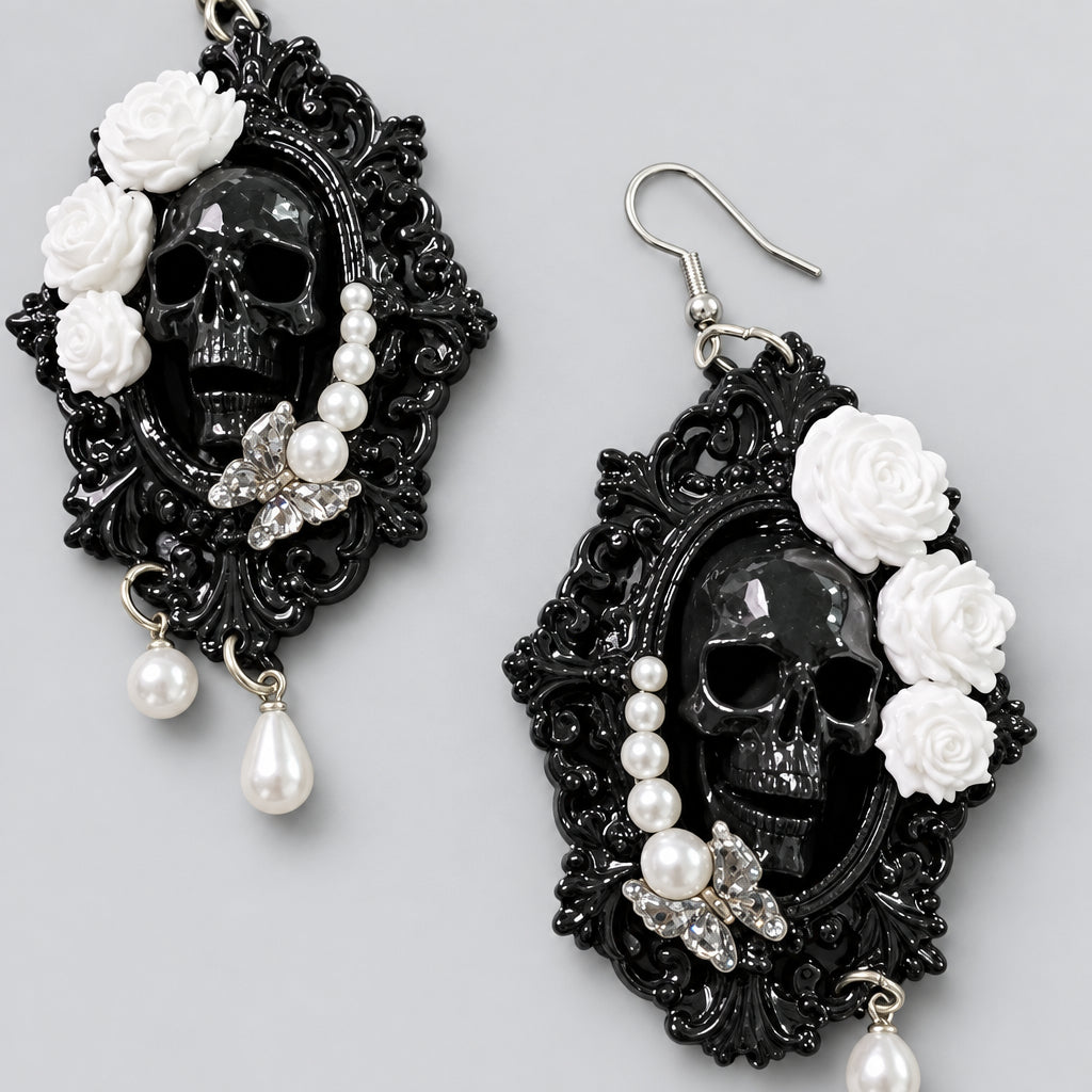 Alternative Gothic Punk Earrings  Macabre Bloom