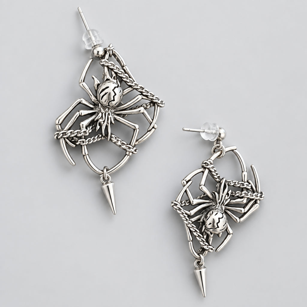 Black Widow Punk Dark Alt Earrings Jewelry Personality Bold Fashion