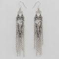 Gothic Raven Tassel Earrings  Punk Dark Alt Earrings Jewelry Personality Bold Fashion