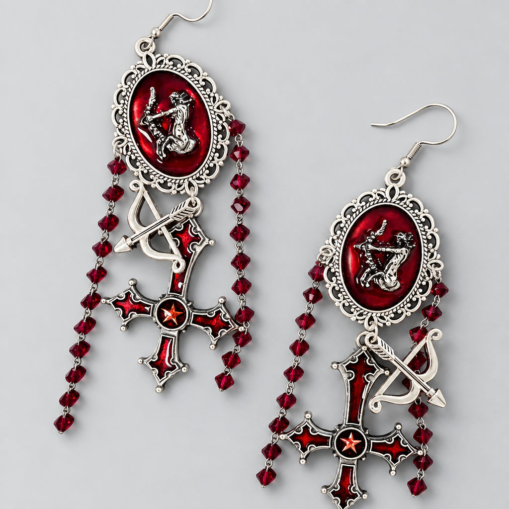 Sagittarius Earrings  Punk Dark Alt Earrings Jewelry Personality Bold Fashion Handmade with love