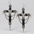 Death Embrace Dangle earrings Punk Dark Alt Earrings Jewelry Personality Bold Fashion Handmade with love