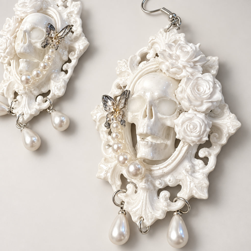 Alternative Gothic Punk Earrings  Macabre Bloom