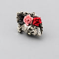 Skull & Rose Ring Punk Dark Alt  Handmade jewelry Personality Bold Fashion Handmade with love