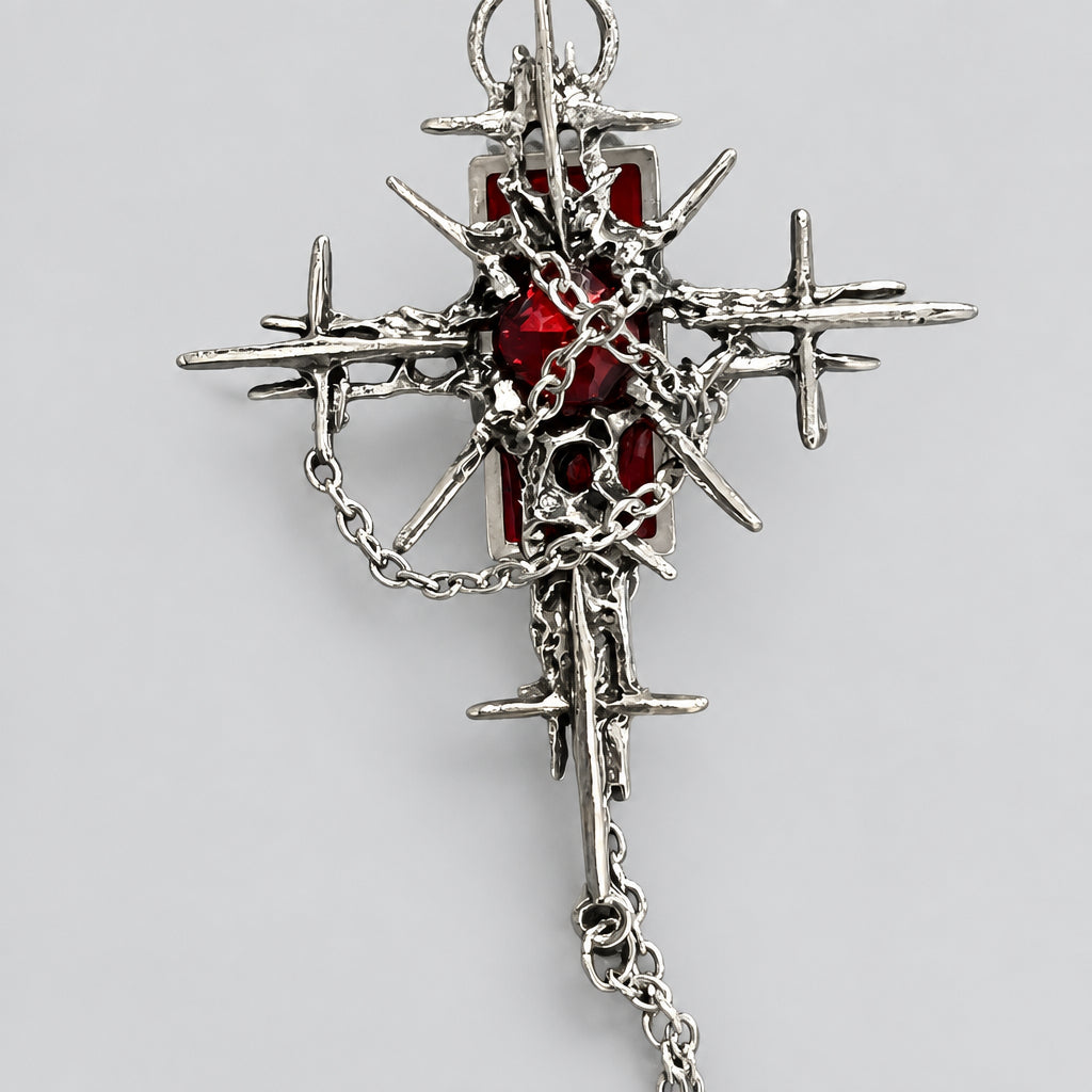 Thorn Cross Ring Punk Dark Alt Handmade jewelry Personality Bold Fashion Handmade with love