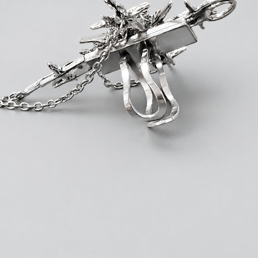 Thorn Cross Ring Punk Dark Alt Handmade jewelry Personality Bold Fashion Handmade with love