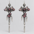 Violet Requiem Punk Dark Alt Earrings Handmade jewelry Personality Bold Fashion Handmade with love