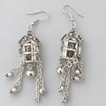 Caged Skull Dangle earrings Punk Dark Alt Earrings Handmade jewelry Personality Bold Fashion Handmade with love