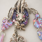 Evil Alice Rabbit Head Brooch Punk Dark Alt Earrings Jewelry Personality Bold Fashion Handmade with love