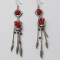 Lantern Rose Punk Dark Alt Earrings Handmade jewelry Personality Bold Fashion Handmade with love