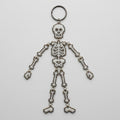 Hand Beaded Skeleton Keychain, Movable Joint Skull Skeleton Bag Charm | Dark Gothic Accessory