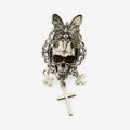 Gothic Bat Wing Skull Cross Ring